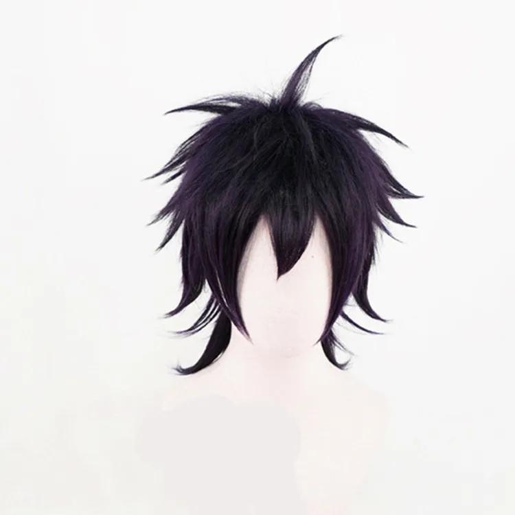 dark purple Необычные приключения Джоджо Золотой Ветер мужской Ghirga Narancia косплей парик Ghirga Narancia Фиолетовый Короткие волосы GIOGIO волосы костюмы - Color: dark purple