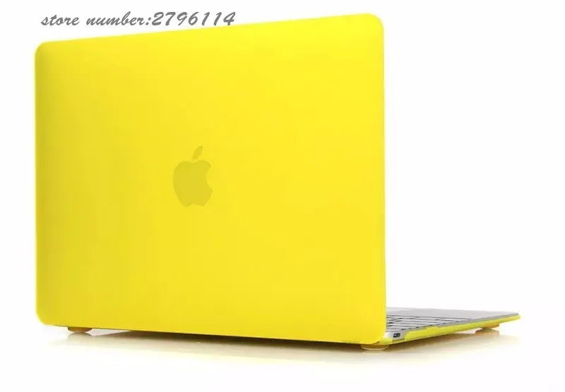 Матовый чехол для Apple MacBook Air 11 13.3 дюймов Сумки для Mac Book Air 13 чехол для ноутбука+ клавиатура обложка+ Экран протектор - Цвет: matter yellow