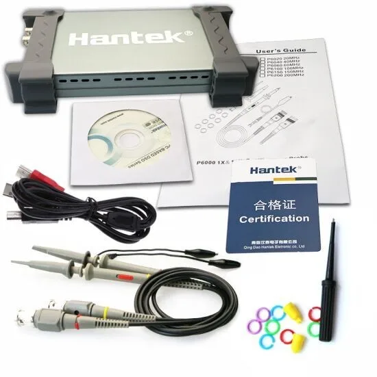 Hantek 6022BE Digital Oscilloscope portable osciloscopio diagnostic-tool USB Oscilloscopes Handheld Car-detector 2-Channel 20MHz