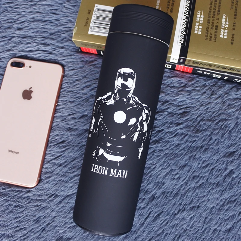 Online OUSSIRRO Iron Man Avenger Super Hero Stainless Steel Thermos Cup Originality Portable Water Bottle