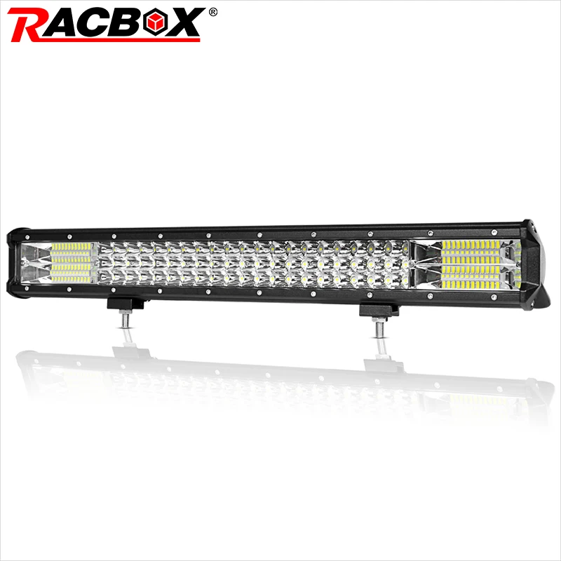 Светодиодный 12V 24V бар 20 ''23 дюймов 288 Вт 324W Противотуманные фары рабочего освещения для автомобиля Трактор Лодка OffRoad бездорожье 4WD 4x4 грузовик внедорожник ATV дальнего света - Цвет: 23inch 324W