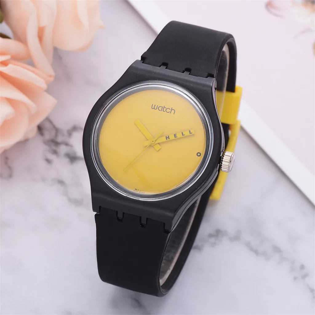 Vansvar силиконовый ремешок модные женские часы женские Мультяшные цветные наручные часы Аналоговые кварцевые часы браслет Быстрая