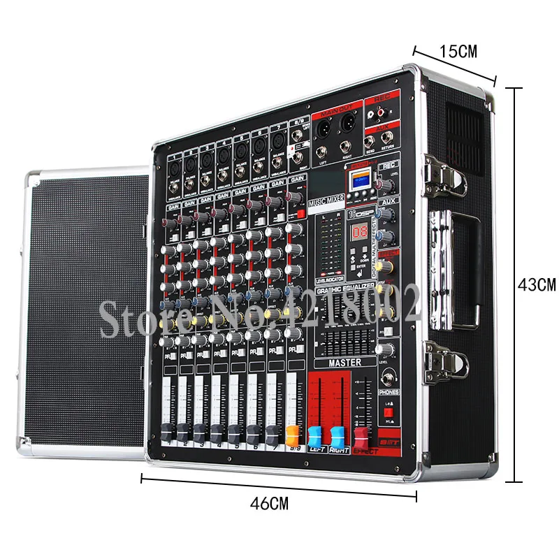 600W+600W High Power Amplifier Powered Audio DJ