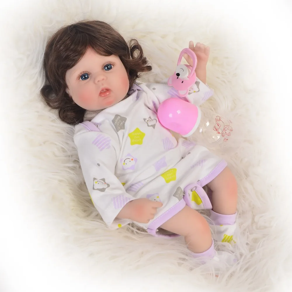KEIUMI Lovely 17 дюймов Кукла Reborn Girl тканевая Боди 42 см Реалистичная игрушка Baby кукла для