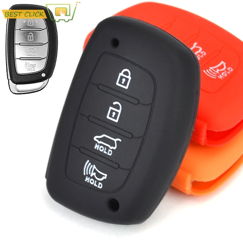 Silicone Soft Cover Holder fit for HYUNDAI Smart Key Remote Case Fob 3 Button OR