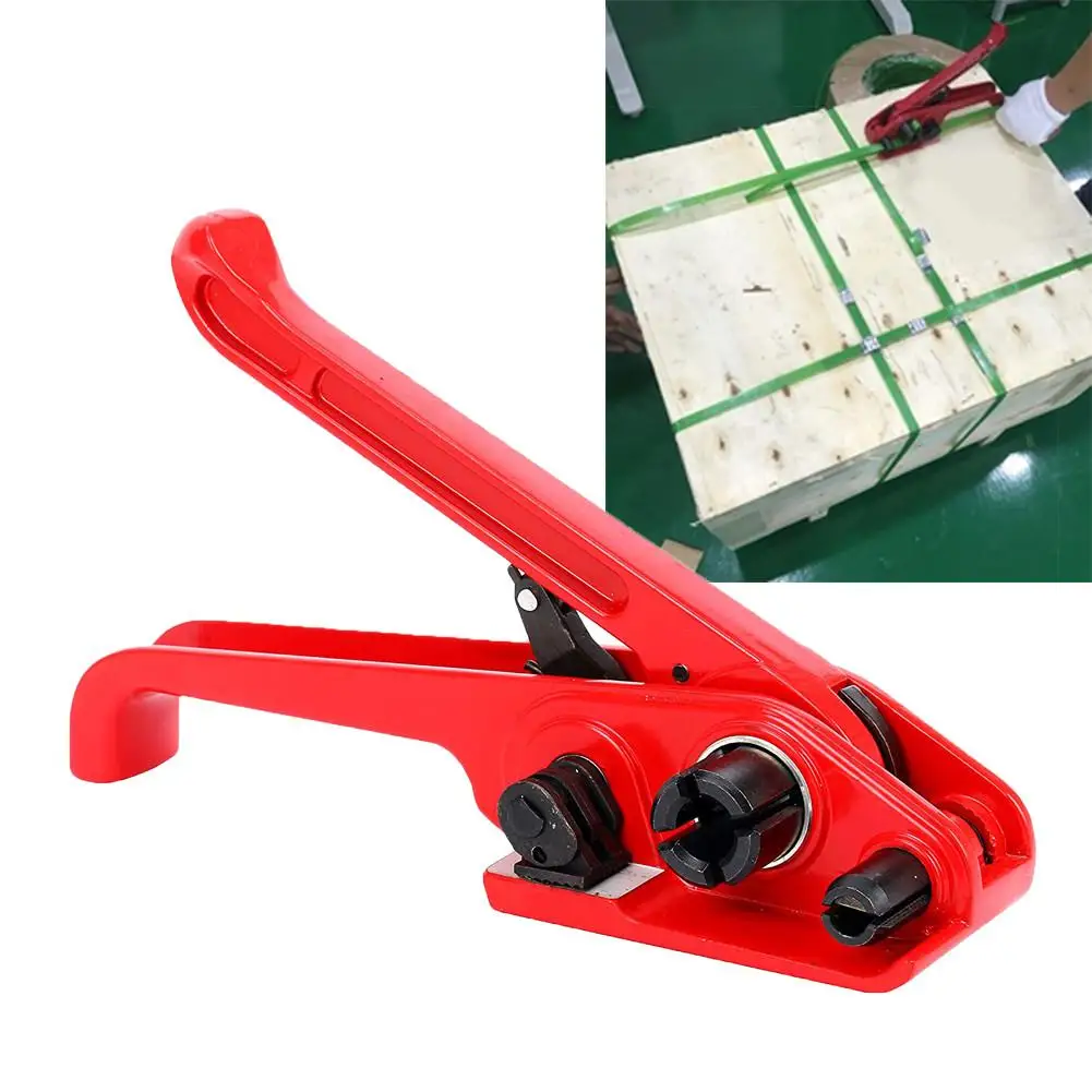 

Heavy Duty Tensioner & Cutter for Polyproplyn and Polyester and PET Plastic Strapping Manual Banding Tools for Width 13-19mm