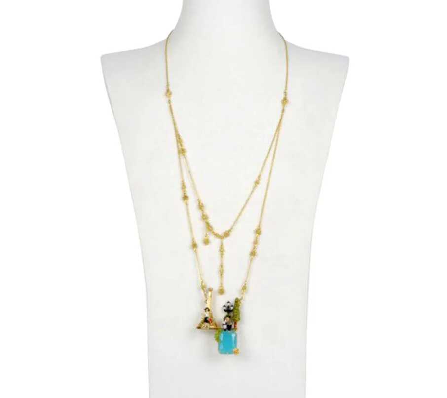 CSxjd ювелирные изделия из эмали, ожерелье для влюбленных из Парижа, романтическое железное ожерелье с Башней, Женское Ожерелье
