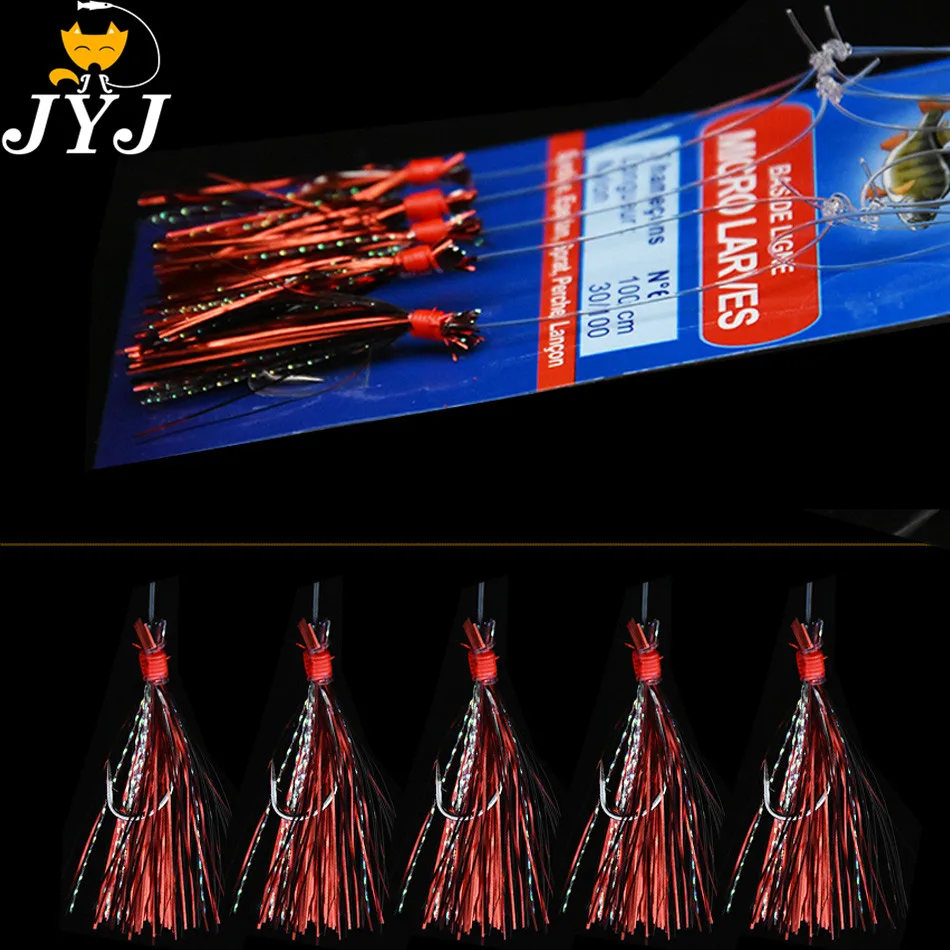 

2 bags HOOK red strip sabiki rigging hooks baits for fishing tackle