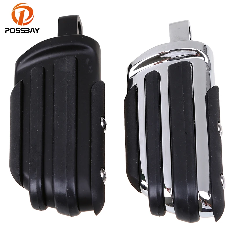 POSSBAY Vintage Motorcycle Footrest Highway Foot Pegs Motorbike Pedal