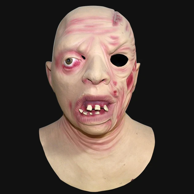 

JASON VOORHEES David Miller Realistic Latex Mask Bald Headed Zombie Mask Halloween Party Mask Friday The 13th Movie Cosplay Cost
