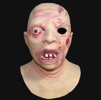 

JASON VOORHEES David Miller Realistic Latex Mask Bald Headed Zombie Mask Halloween Party Mask Friday The 13th Movie Cosplay Cost