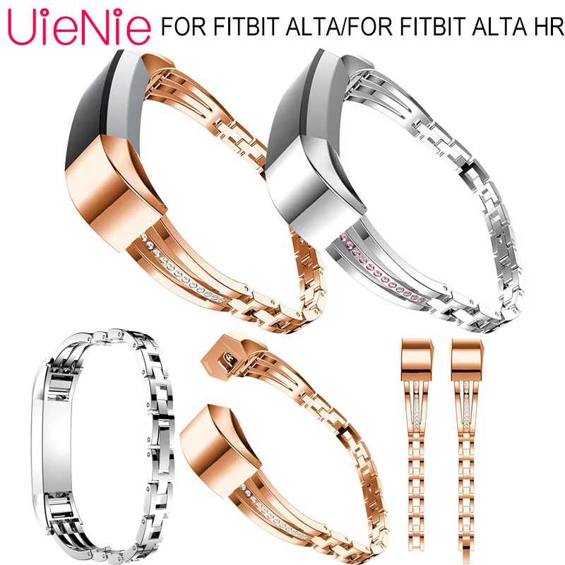 

Inlay diamond Replacement bracelet For Fitbit Alta smart watch Metal wristband For Fitbit Alta HR smart wristband accessories
