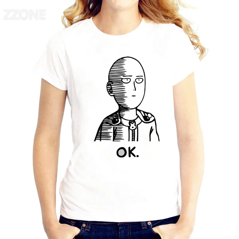 

One Punch Man T-shirt Women TShirt Short Sleeve T-shirts O-Neck Tops Fashion Printed Good Quality Tee Shirts HWP106