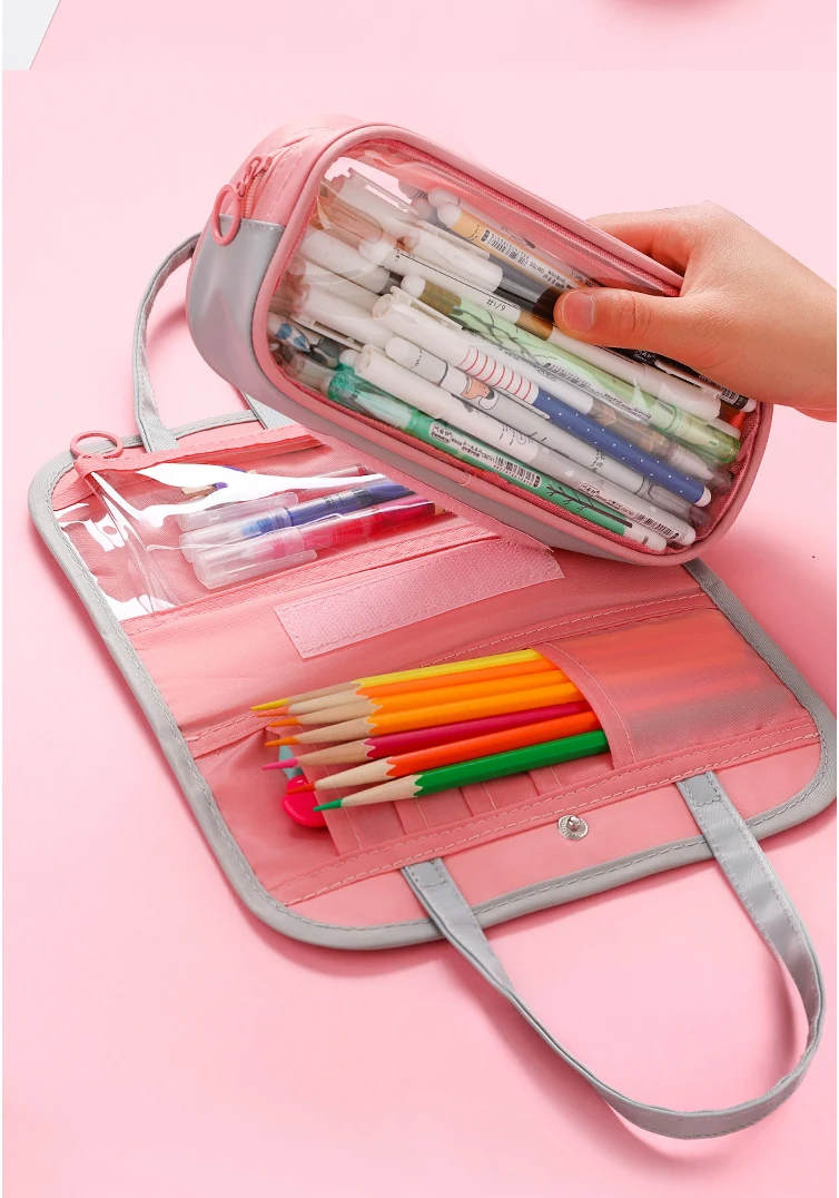 Multifunctional Pencil bag Waterproof oxford choth Detachable Pen bag For School pencil Case Cosmetic case etui wash bag