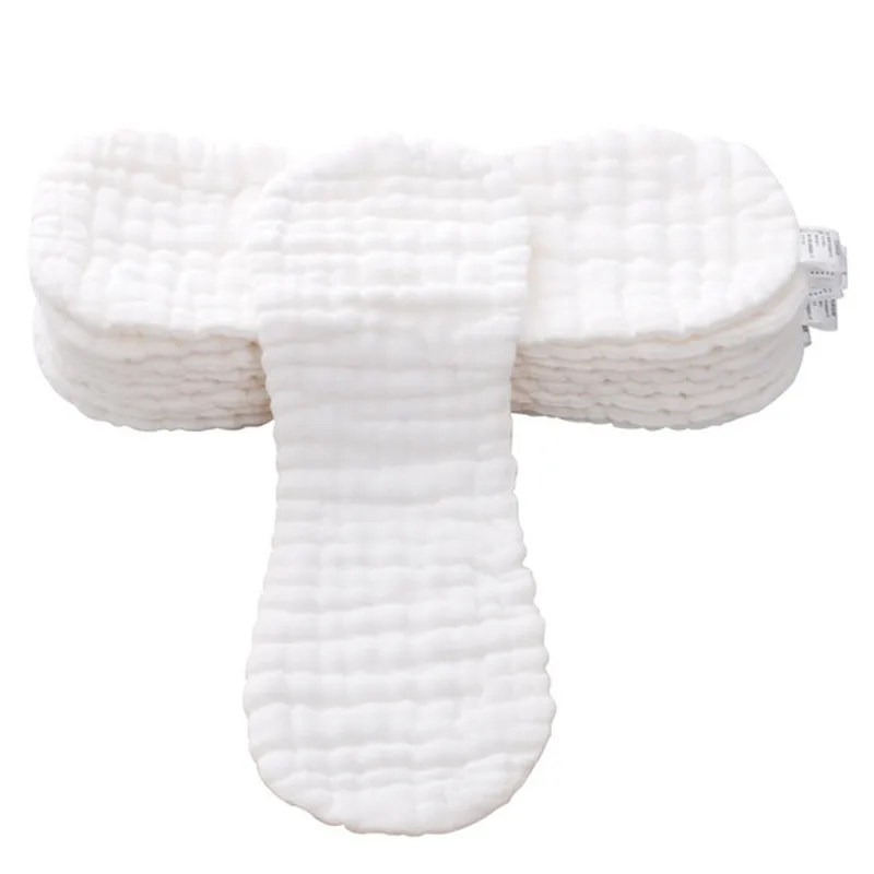 

5/pcs Reusable Baby Diaper Inserts 10 Layers Washable Cloth Diaper Nappies Liners 100% Cotton Pocket Diapers Inserts