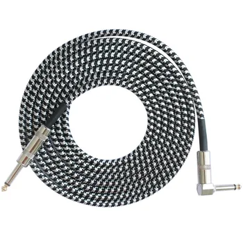

Mono Jack Guitar Cable Audio Male to Male Cable Wire Cord Knitting Copper 6.35mm Straight Plug For Electric Instruments