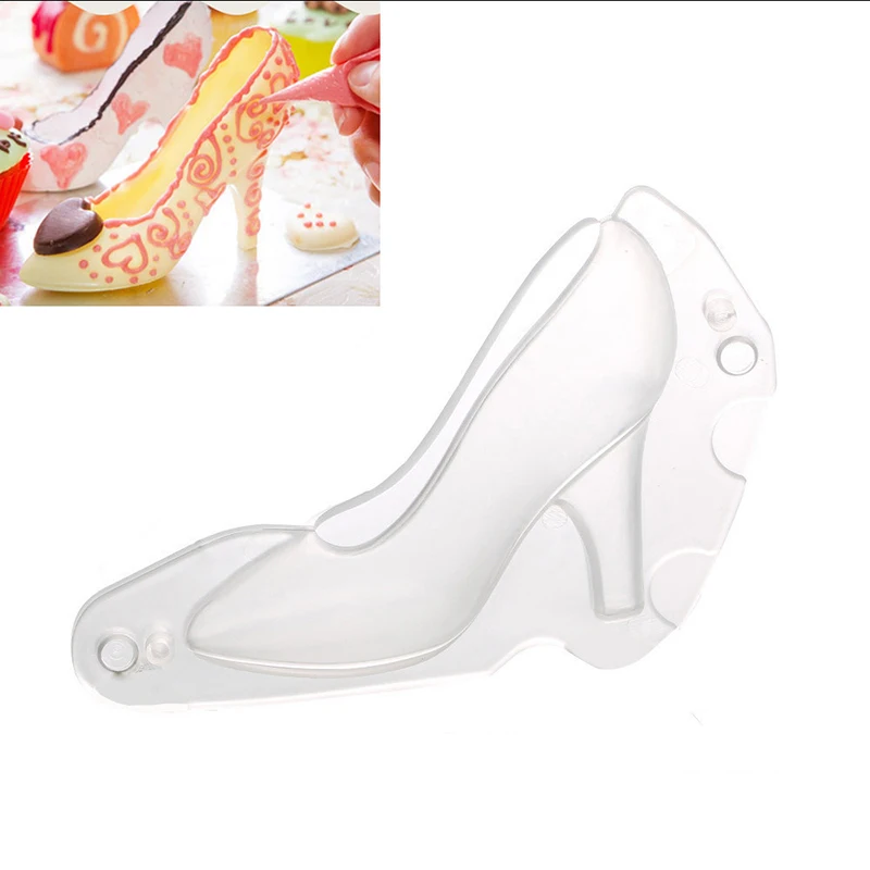 

Fondant Molds Cake Decoration Stencil Confectionery Sugar Paste 3D High Heels Cake Mold Silicone Molds Baking Tools Supplies