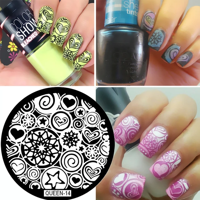 Nail Stamping Plates Witch Tarot Symbol Pattern Nail Art Stamp Nail Stamping Plates Witch Tarot Symbol Pattern Nail Art Stamp Template Image Plate 1PC QUEEN Series - Nail Stamping Plates Witch Tarot Symbol Pattern Nail Art Stamp