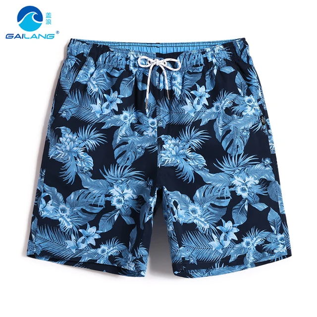 Best Offers Men's bathing suit swimsuit hawaiian bermudas joggers beach shorts swimwear navy drawstring board shorts loose trunks 