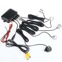 Vídeo do carro Sensor de Estacionamento Reverso Assistência Radar Backup Com 4 Sensores, Detector de Radar Parktronic Estac Sensor de Para DVD