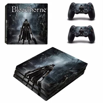 

new Bloodborne vinyl Decal Skin Sticker For Sony Playstation 4 PS4 Pro promotion Console +2Pcs Controller Film Stickers