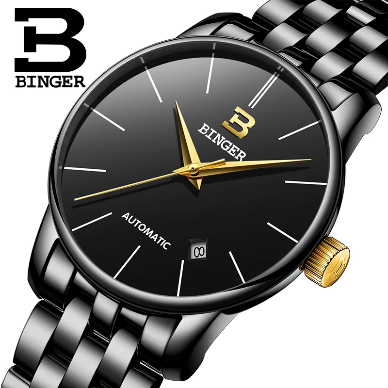 

Watches Men Luxury Brand Switzerland BINGER relogio masculino Mechanical Watch Men Sapphire Waterproof Wristwatches B-5005M14