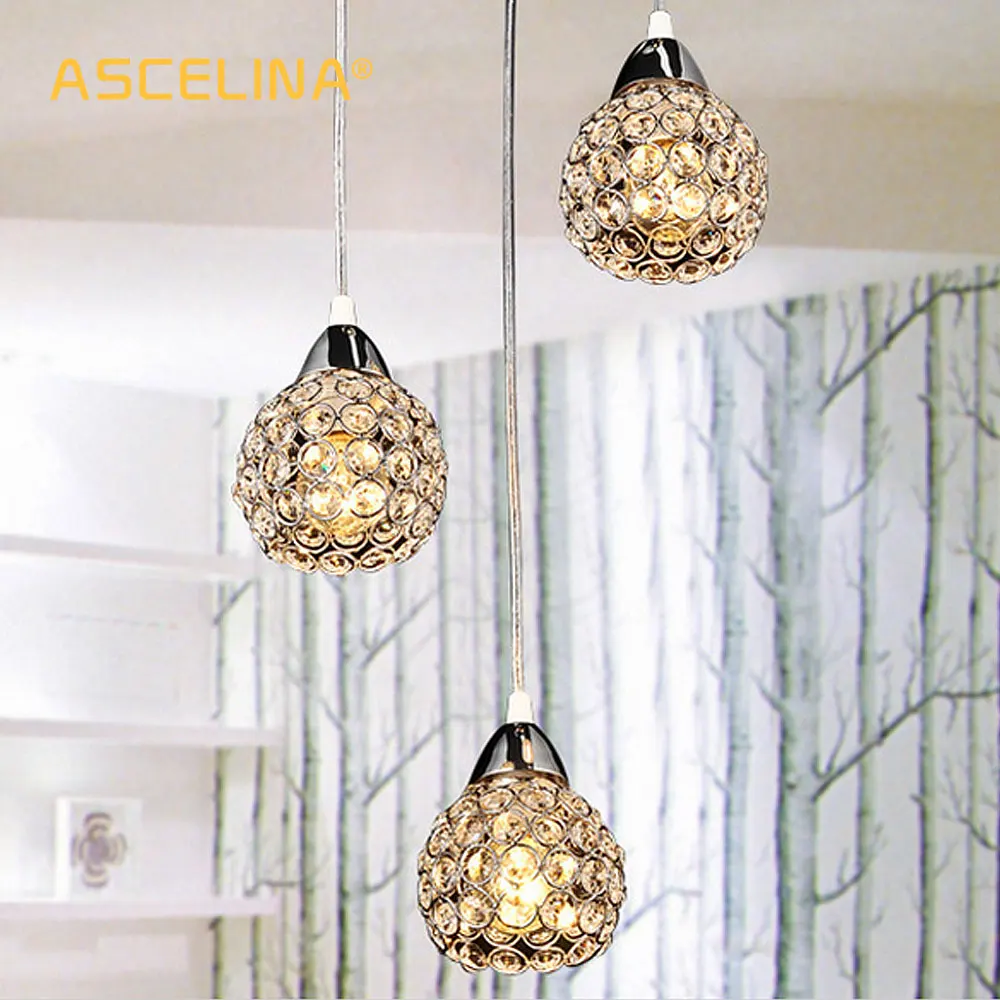 ASCELINA Crystal chandelier Light Modern Sconce E27 K9 crystal lamp Stairs Aisle foyer lamps