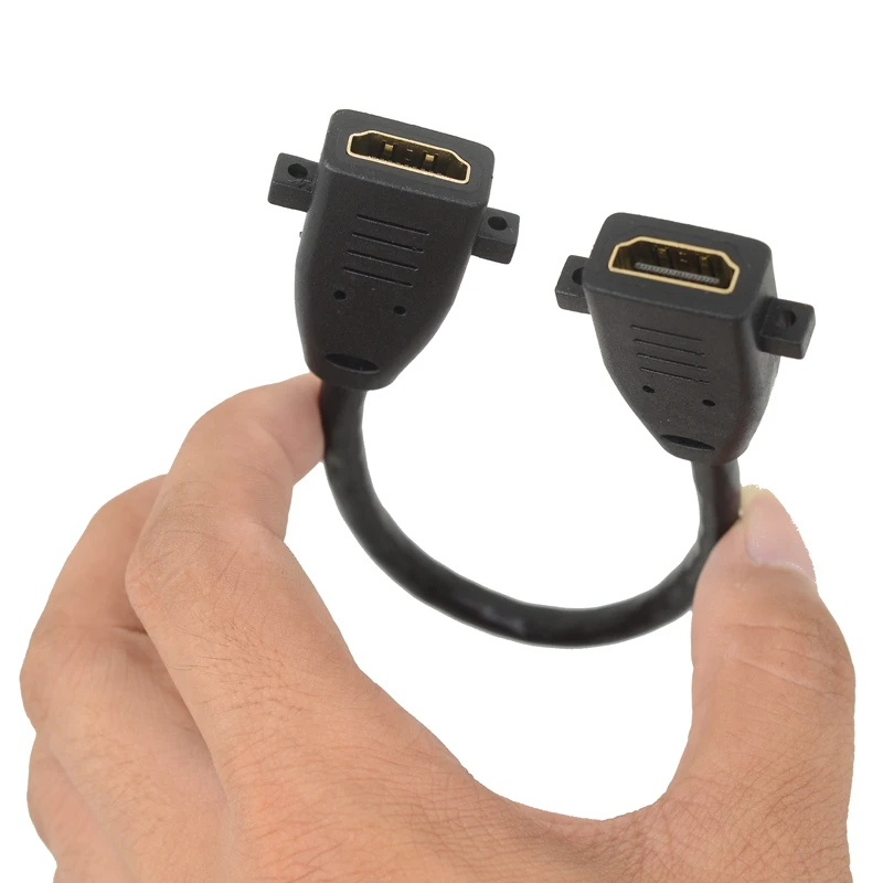 

0.15m HDMI female to female panel mount extension Gold plated Cable For HDMI Wall Face Plate Panel Cover Outlet Socket