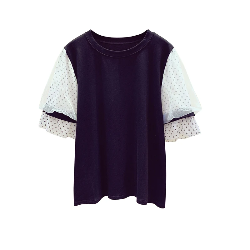 

2019 Summer New Korean Style Women T Shirt Wild Fashion Casual Cotton Short-sleeved T-shirt Female Round Collar Women Clothing