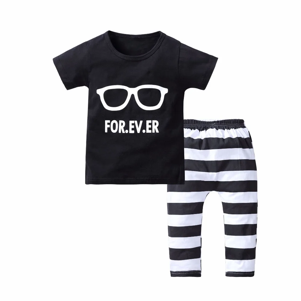Newborn Infant Baby Boutique Outfits Kid Little Boys' Cotton T Shirt