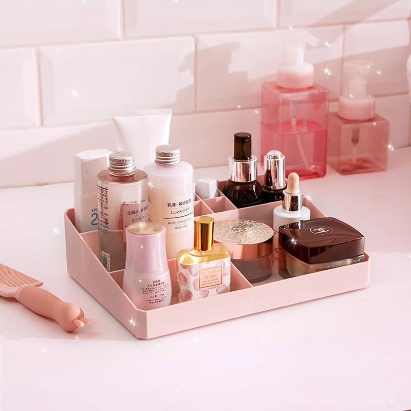 4 Layers Pink Dust-proof Office Storage Box Tik Tok Girl Pen Makeup Cosmetic Lipstick Sundries Container Articles Organizer 4 Layers Pink Dust-proof Office Storage Box Tik Tok Girl Pen Makeup Cosmetic Lipstick Sundries Container Articles Organizer