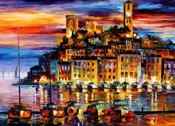 

Painting for sale Colorful oil painting Canvas canal in venice Abstract Modern Fine Art Home Decor High quality Handpainted