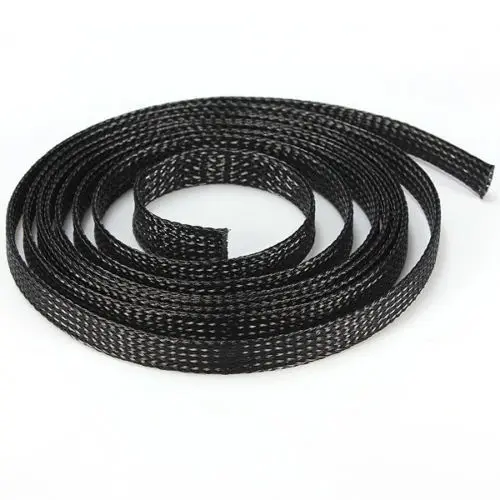 

1/8 Inch Black Braided Expandable Flex Sleeve PET Expandable Sleeve Loom Flexable Cover