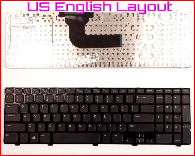 Новая клавиатура английская версия для ноутбука Dell Inspiron 15 15R 3521 3537 5421 5521 5537 15-5535