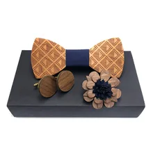 Деревянный лук галстук набор Мужская деревянная брошь и запонки деревянная бабочка джентльменские бабочки ручной работы музыкальный Узор Галстук вечерние галстук бабочка s