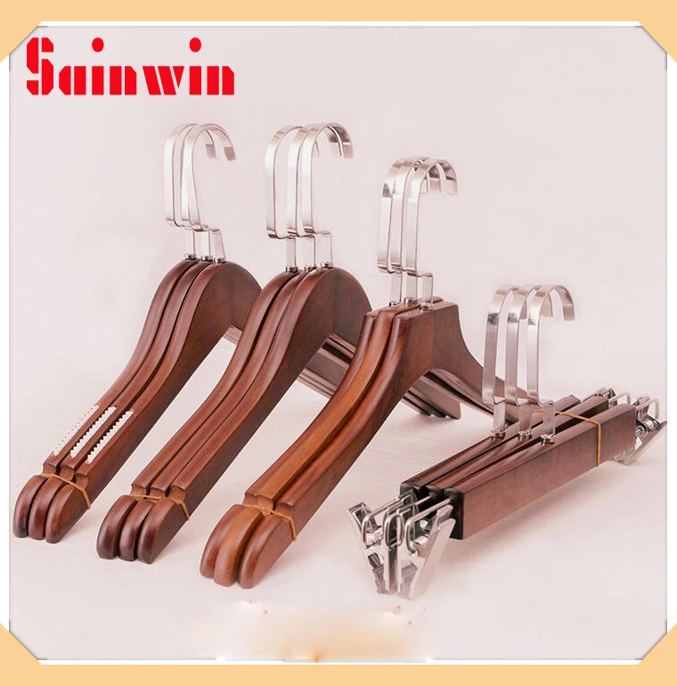 Sainwin 5pcs/lot Female hangers for clothes rack adult wood pants