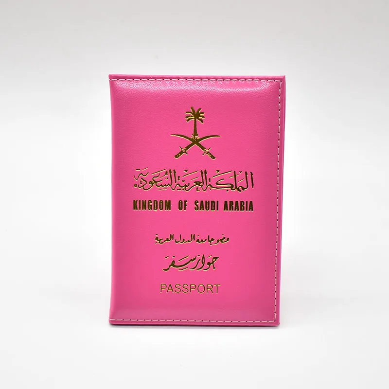 DIKEDAKU, красивый дизайн, Саудовская Аравия, Женская Обложка для паспорта, розовая, модная, из искусственной кожи, Обложка для паспорта, роскошная, для путешествий, Обложка для паспорта - Цвет: Fuschia