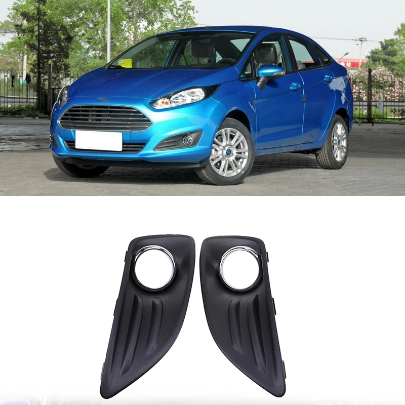 

Black Auto Front Bumper Driving Fog Lights Cover Lamp Frame Trim For Ford Fiesta Hatchback 2012-2016