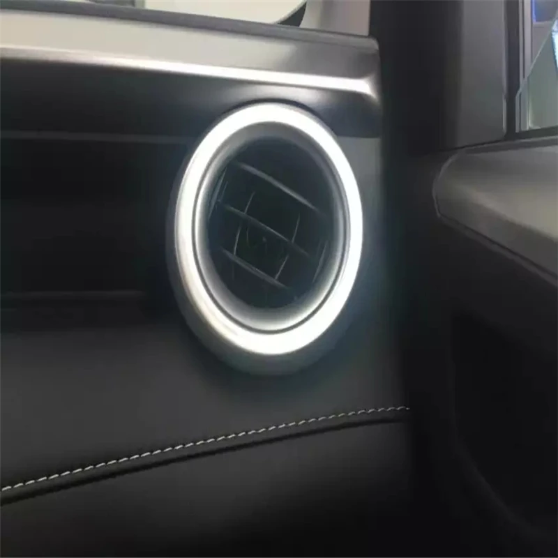 

For Toyota RAV4 2014 2015 2016 2017 Chrome air conditioner Vent outlet Cover Matte ABS Decoration interior mouldings accessories