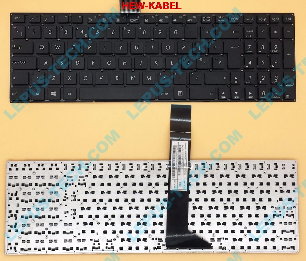 Оригинальный Великобритания Клавиатура для ноутбука ASUS X550 X552 F550 Y581 английский X550V X550C без рамки A550C Y582L клавиатура