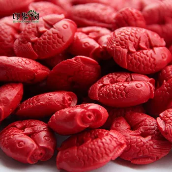 

5pcs 27X9mm Cinnabar Hug-Fish Pendant Necklace Health Cinnabar Pendant Necklaces Women Gift DIY Jewelry Makings 604
