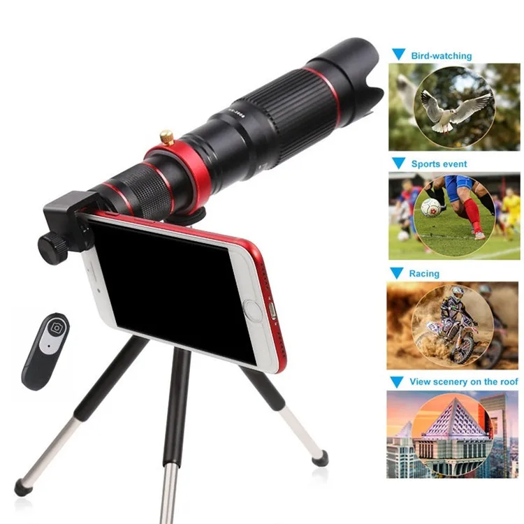 Smartphone para Huawei es para Iphone Telefone Móvel Telescópio Câmera Lente Zoom Óptico Celular Telefoto Samsung hd 4k 36x 6 Cheap Lentes para celular