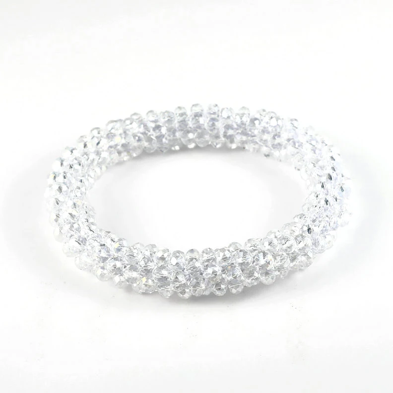 Bohemian Crystal Beaded Stretch Bracelet for Women - Vintage Boho Party Jewelry