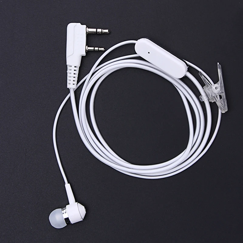 2 Pin Earphone Headphone Ear Hook Headset PTT MIC for BAOFENG KENWOOD Retevis HYT Radio Walkie Talkie Interphone (6)