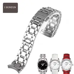 ISUNZUN высокое качество ремешок для часов 18 мм для Tissot T035210A T035.207A Atainless стальные часы Брендовые Часы Аксессуары новые с бирками