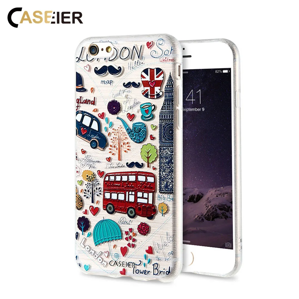 Мягкий чехол CASEIER для iPhone 6 6s 7 8 Plus XS Max XR чехлы телефонов X 5S 6S силиконовые с