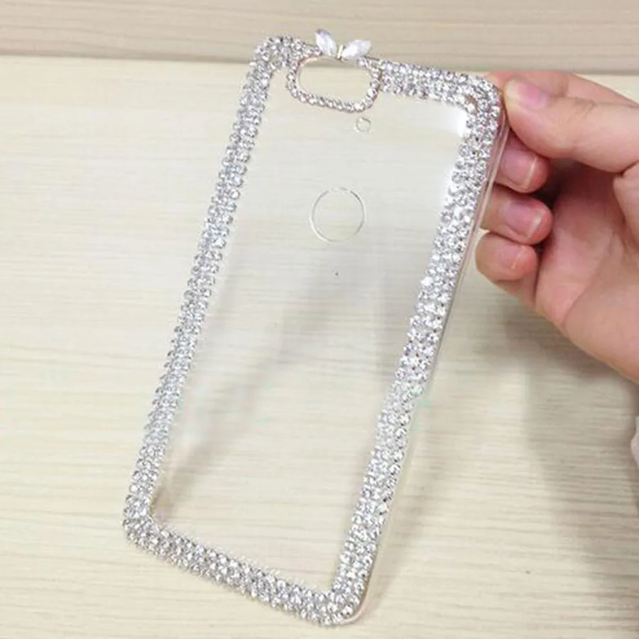 

Luxury Bling Rhinestone Case For Huawei P10 Plus P8 Lite 2017 P9 Plus Honor 8 Pro V8 4X 4C Cute Clean Hard Diamond Fashion Cover