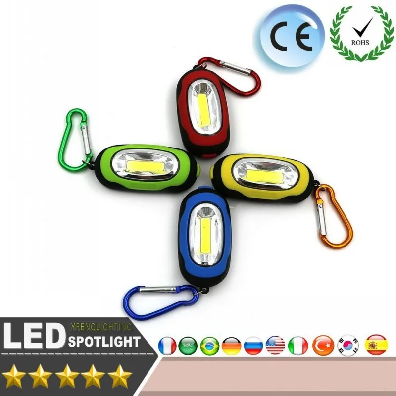 

COB LED Flashlight Light 3 Modes Mini Folding Hook Pocket Torch Handy Lamp Camping Tent Lighting Emergency Inspection Lanterna