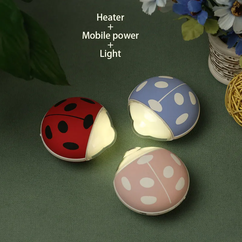 

New Beetle Night Lamp Heater Aluminum heat sink Mobile Power Baby Handwarmer Warm Hand Charging Heating Fast Electric Usb Mini