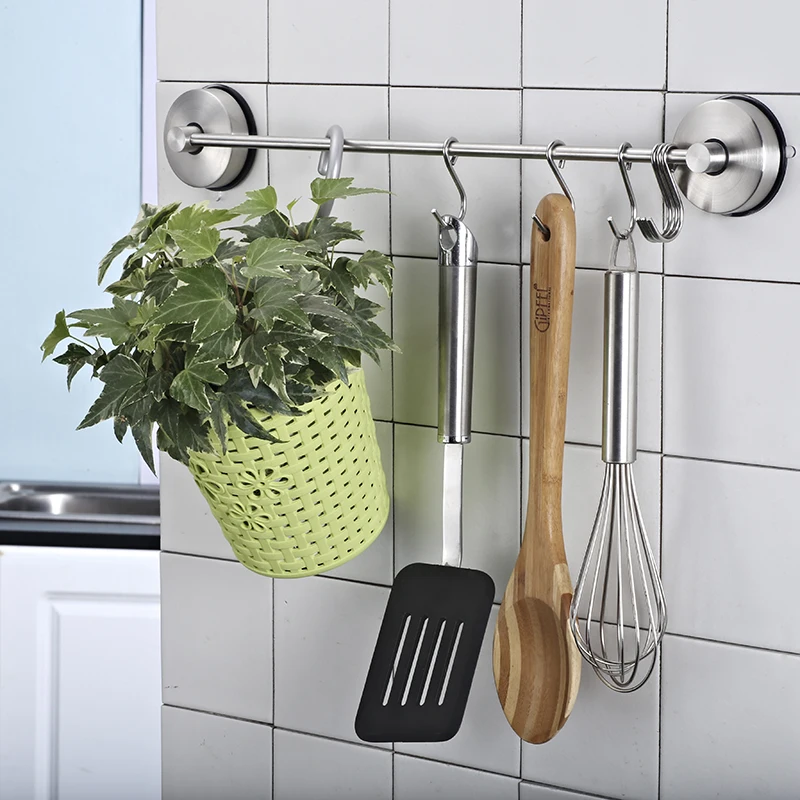 Hanging type kitchen hanger ,Gourmet Kitchen Wall Mount Rail and 6